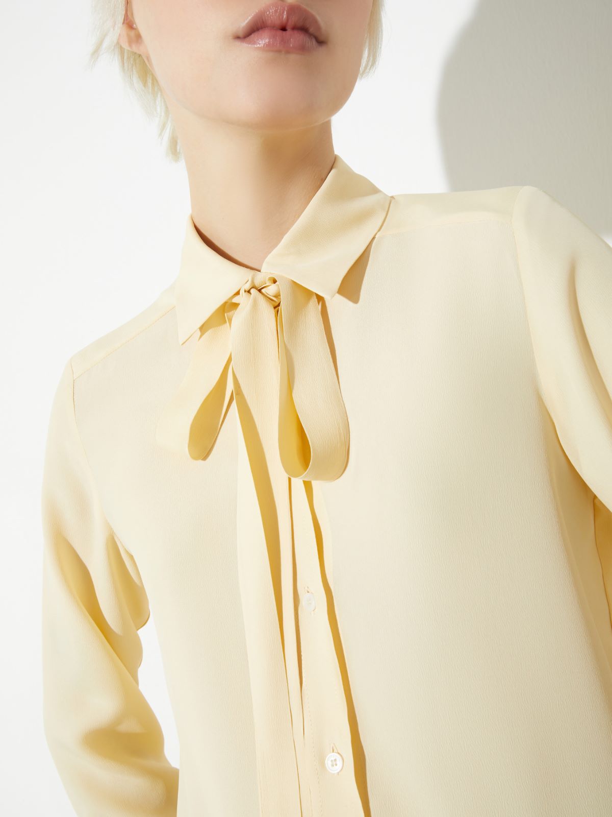 Crepe de Chine shirt - YELLOW - MAX&Co. - 3