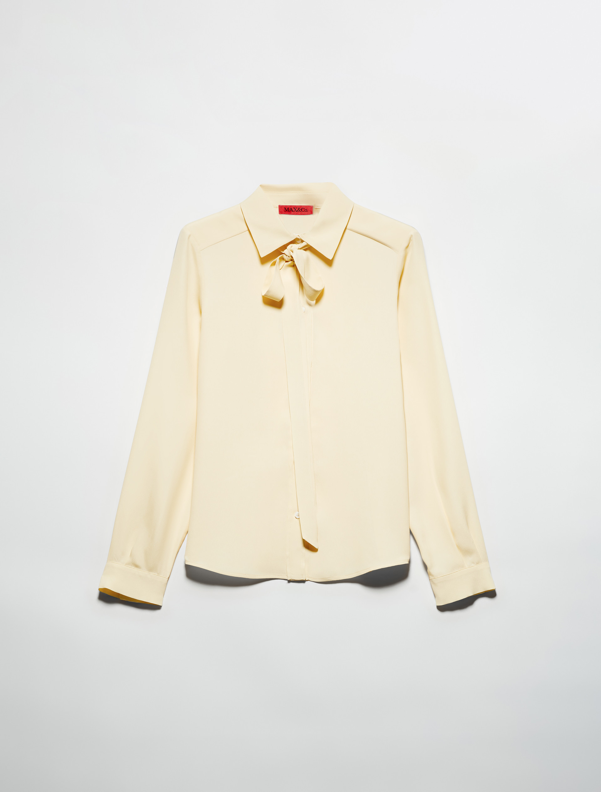 Crepe de Chine shirt, yellow | MAX&Co. Crepe de Chine shirt - YELLOW - MAX&Co. - 5