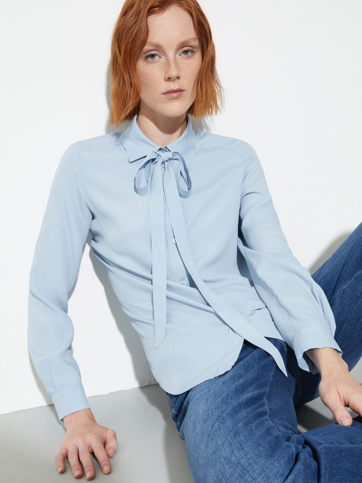 Camisa de crepé de China - CIELO - MAX&Co. - 3