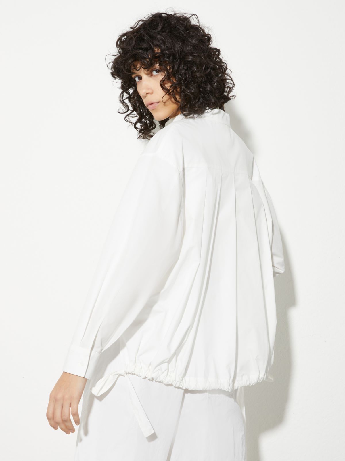 Camicia in popeline con pieghe - BIANCO OTTICO - MAX&Co. - 2