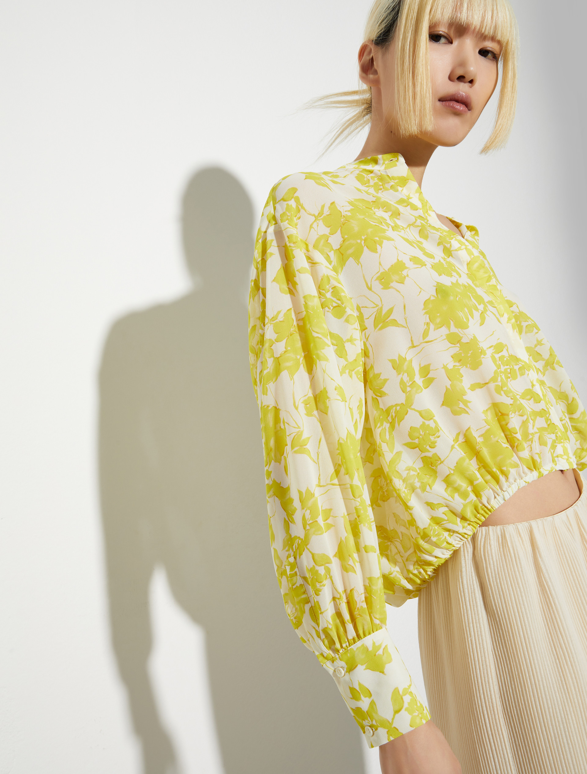Camicia balloon in georgette, giallo | MAX&Co. Camicia balloon in georgette - GIALLO - MAX&Co. - 3