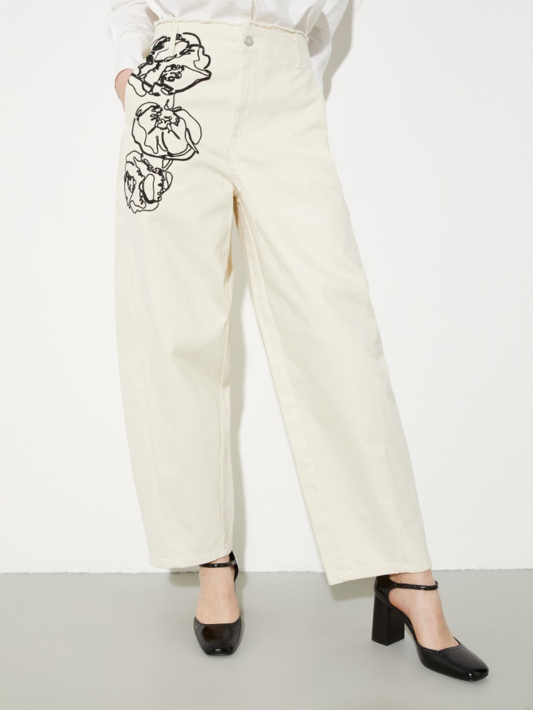 Embroidered barrel trousers - MAX&Co.
