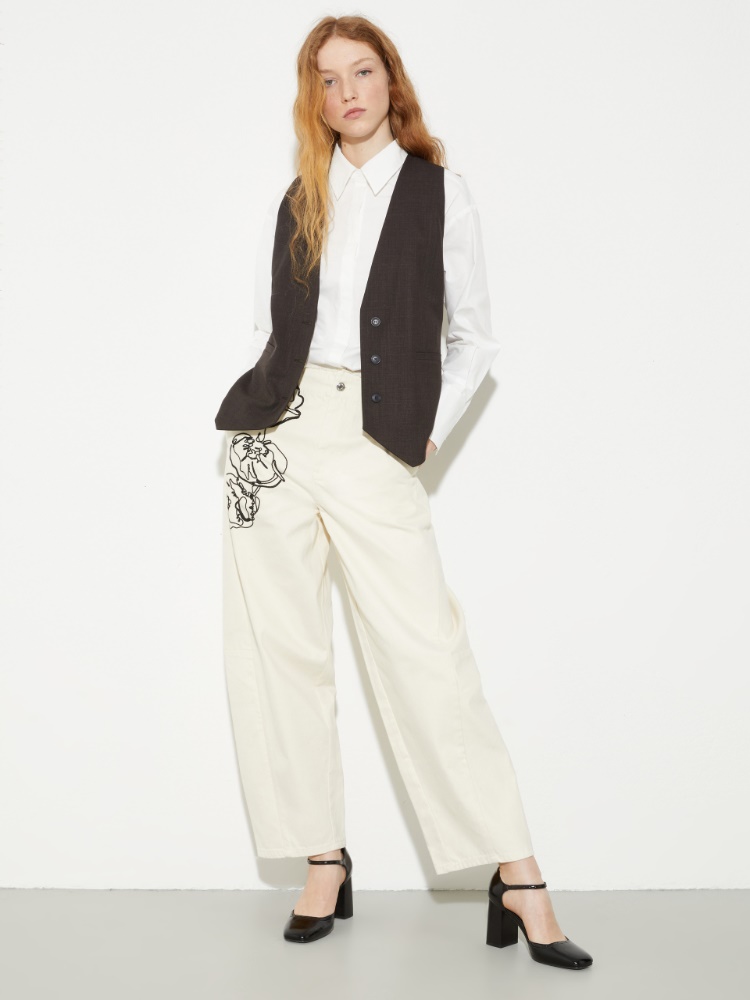 Embroidered barrel trousers - MAX&Co. - 4
