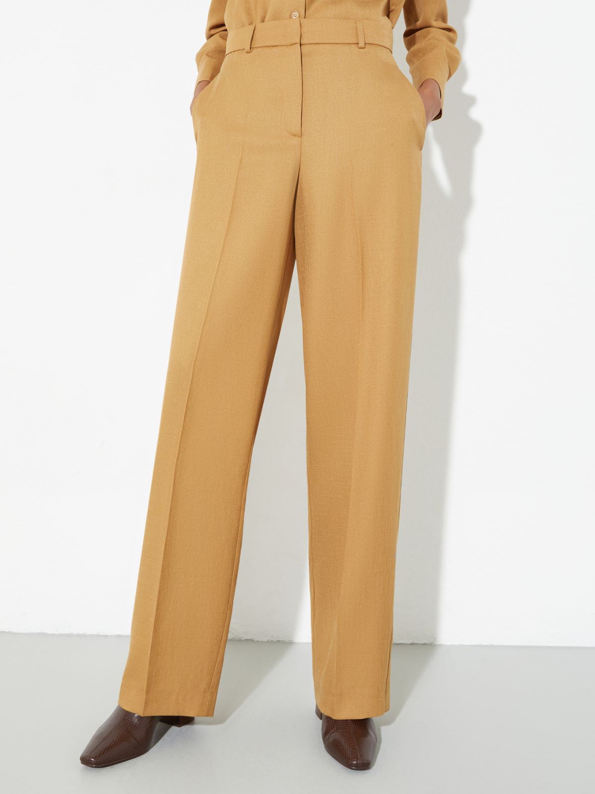 Pantaloni ampi in twill fiammato - OCRA - MAX&Co.