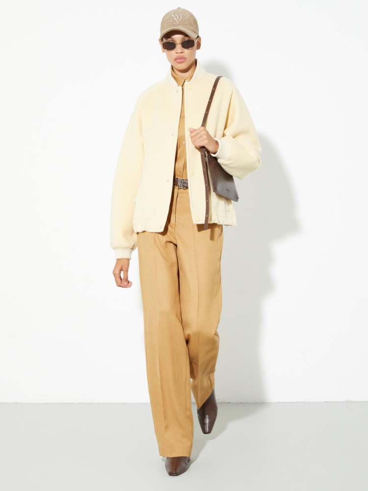 Wide-leg slubby twill trousers - MAX&Co. - 4