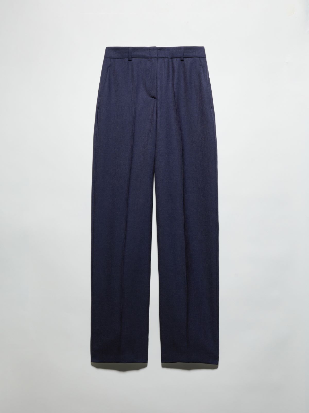 Pantaloni ampi in twill fiammato - BLU - MAX&Co. - 5