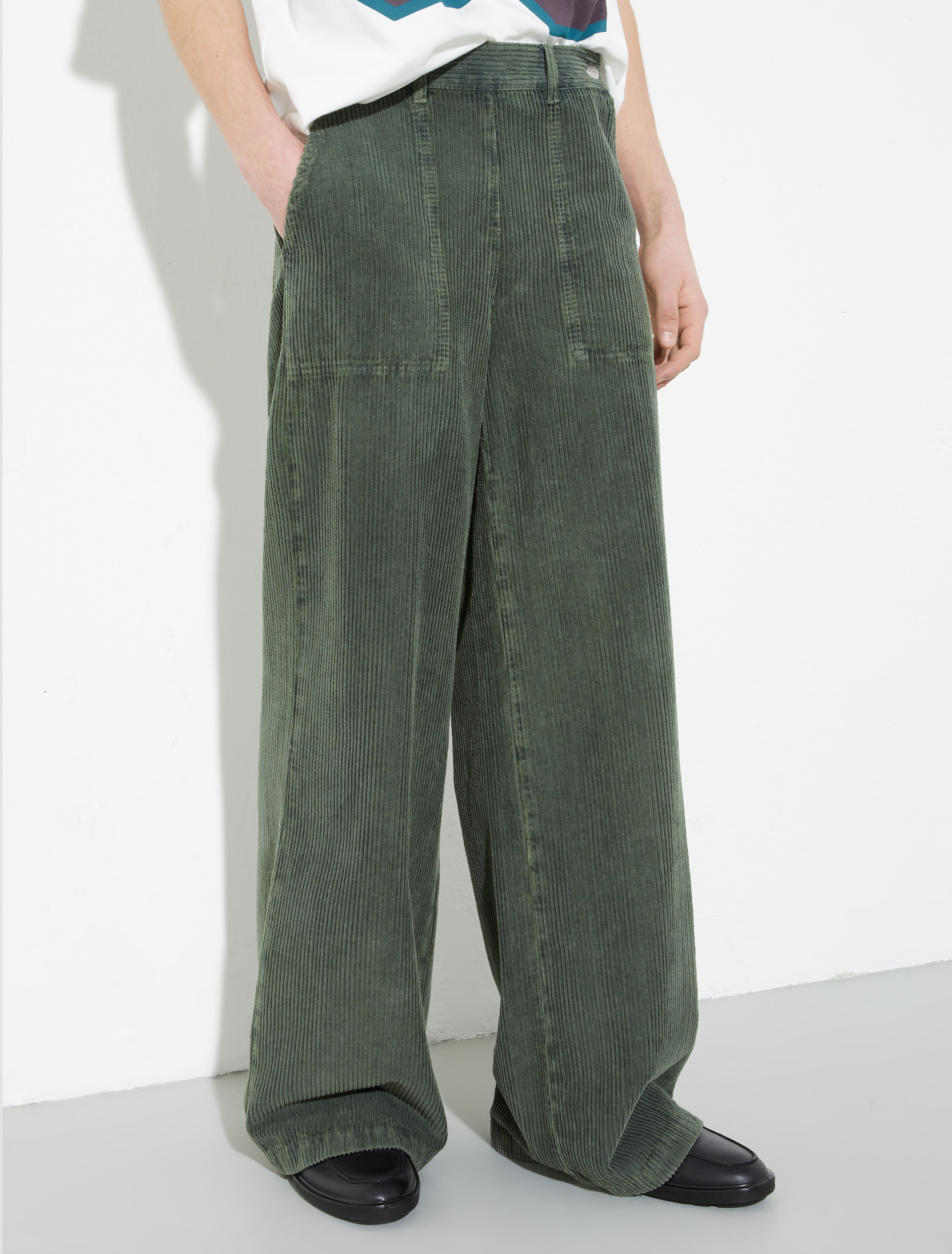[ジノーザ]  コーデュロイ ワイド パンツ - GREEN - MAX&Co. - 2
