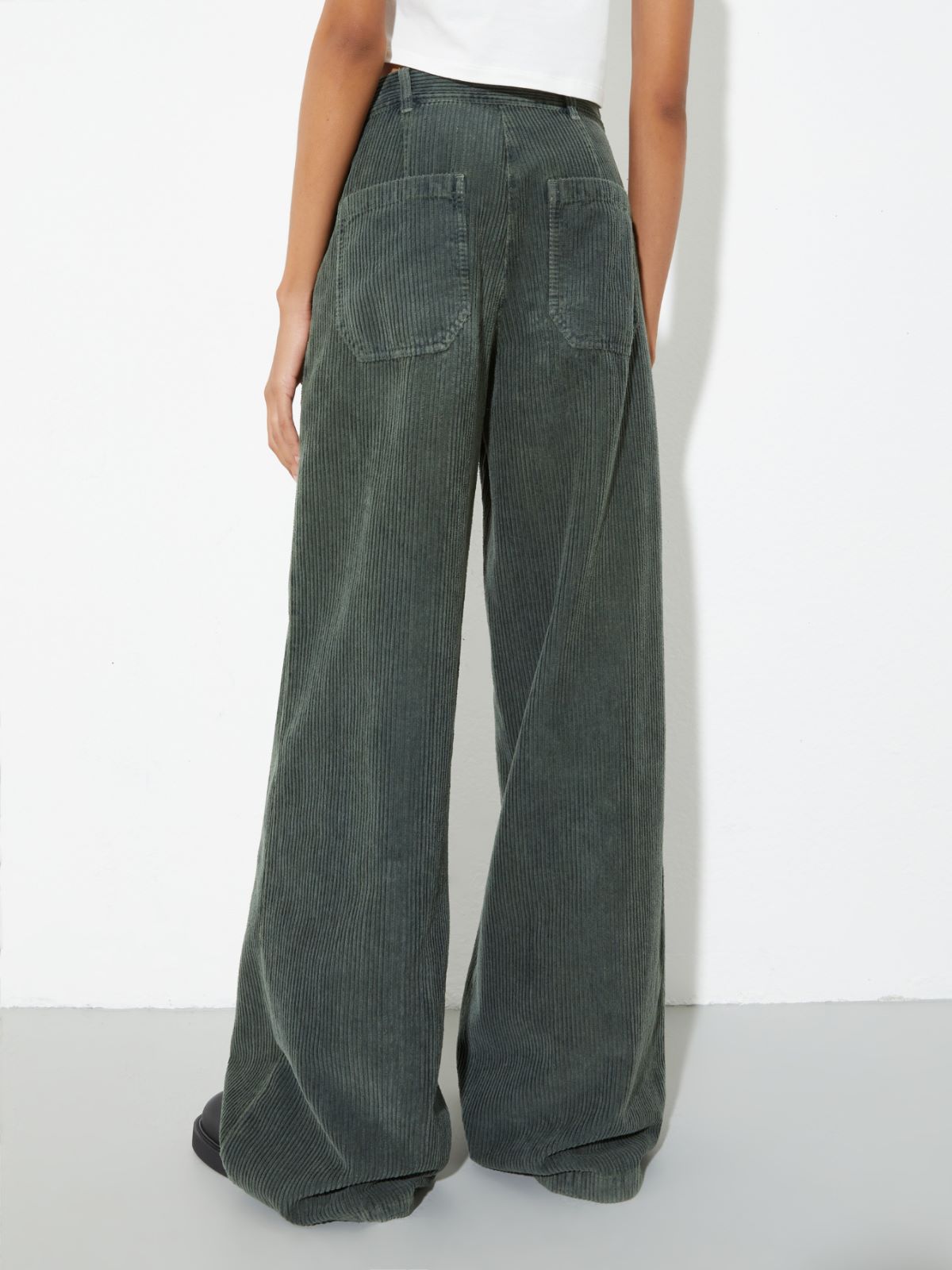 [ジノーザ]  コーデュロイ ワイド パンツ - GREEN - MAX&Co. - 3