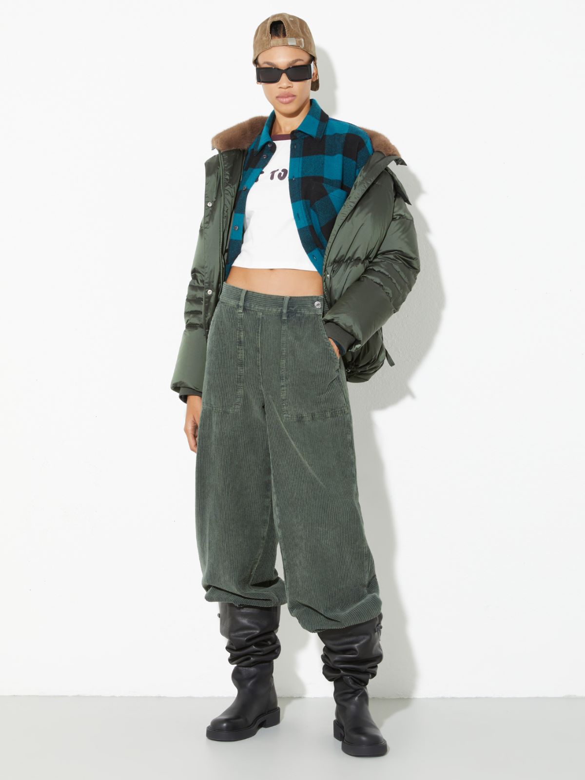 [ジノーザ]  コーデュロイ ワイド パンツ - GREEN - MAX&Co. - 5