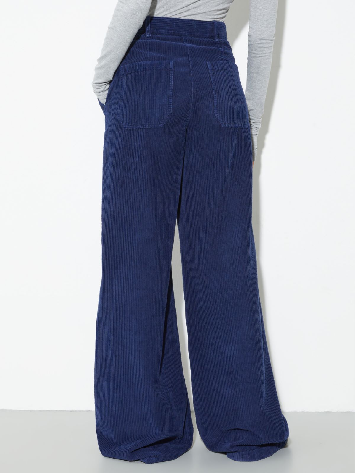 Wide-leg corduroy trousers - CHINA BLUE - MAX&Co. - 2