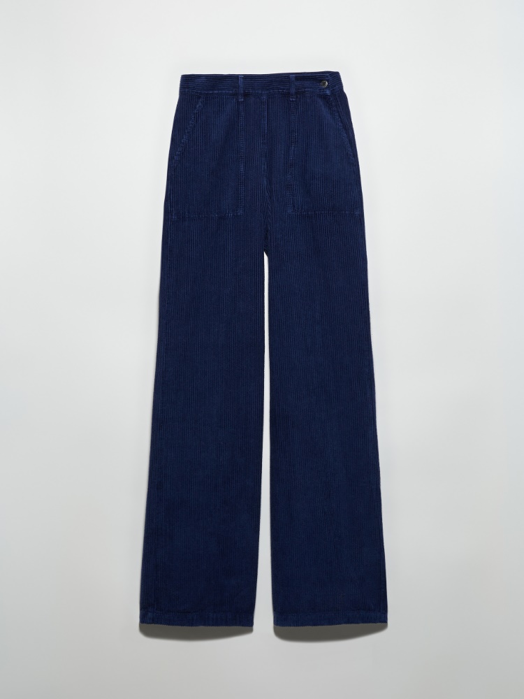 Wide-leg corduroy trousers - CHINA BLUE - MAX&Co.