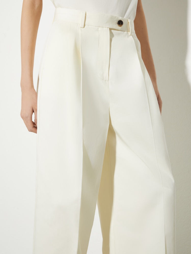 Wide-leg gabardine trousers - MAX&Co. - 3