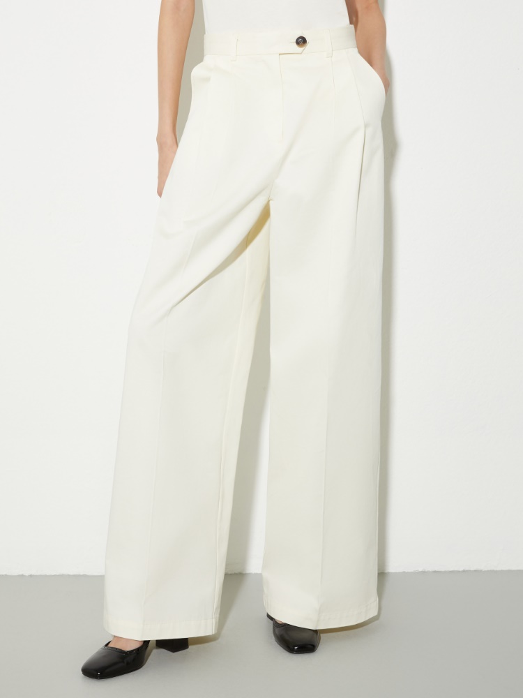 Wide-leg gabardine trousers - MAX&Co.
