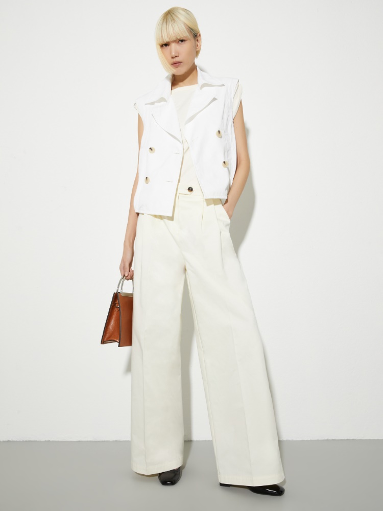 Wide-leg gabardine trousers - MAX&Co. - 4