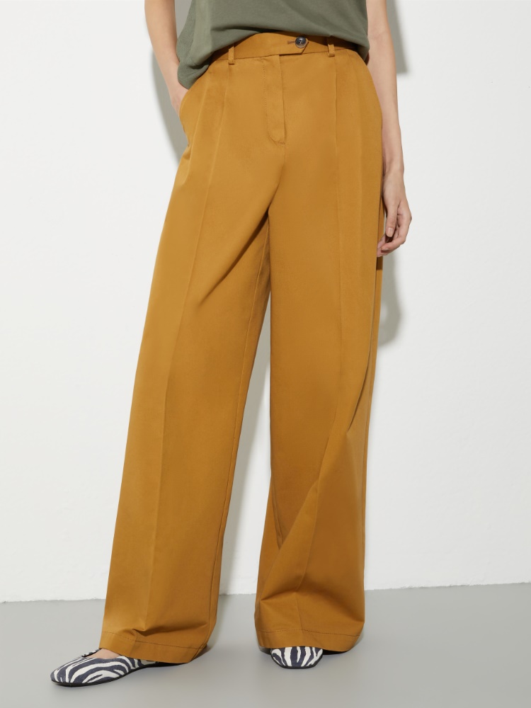 Wide-leg gabardine trousers - MAX&Co.