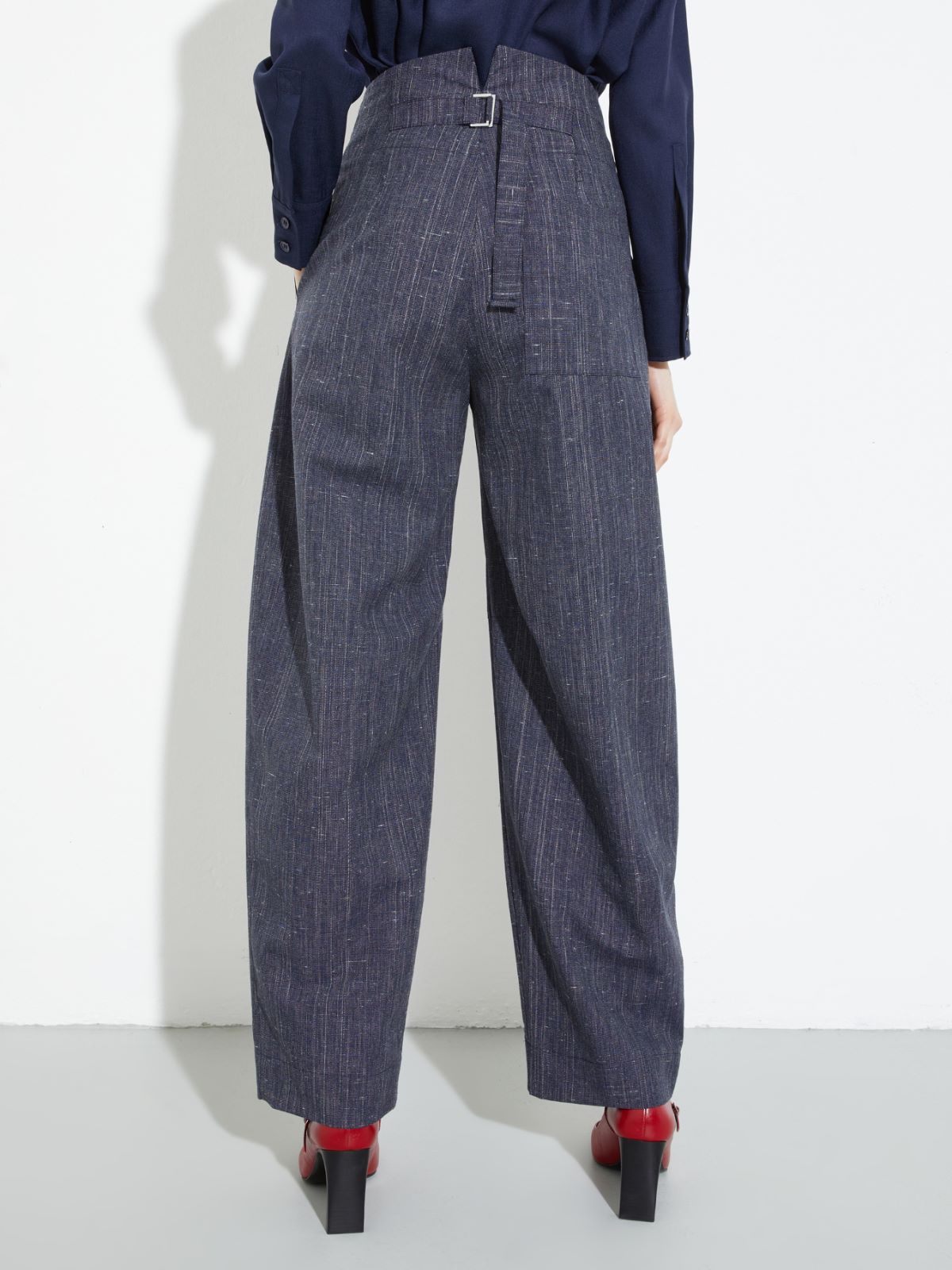 [デイリー]  スラブ テクスチャー パンツ - NAVY - MAX&Co. - 2