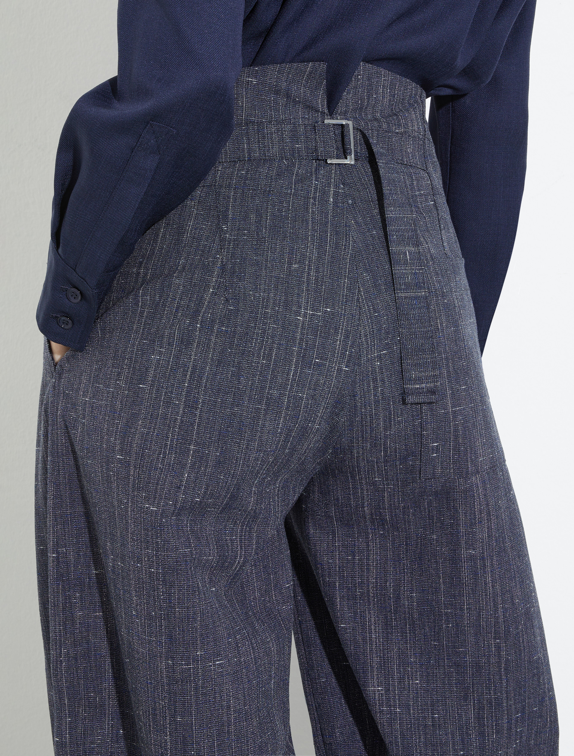 [デイリー]  スラブ テクスチャー パンツ - NAVY - MAX&Co. - 3