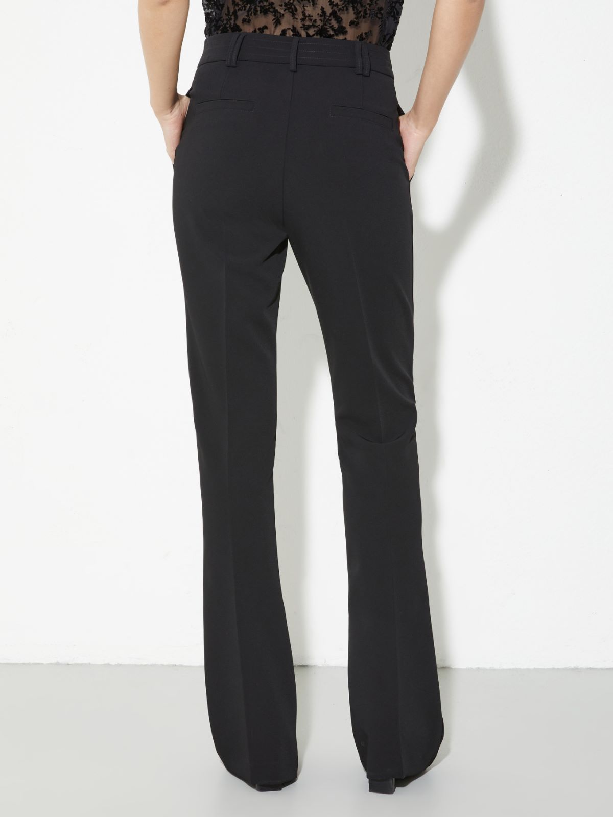 Flared technical-fabric trousers - BLACK - MAX&Co. - 2