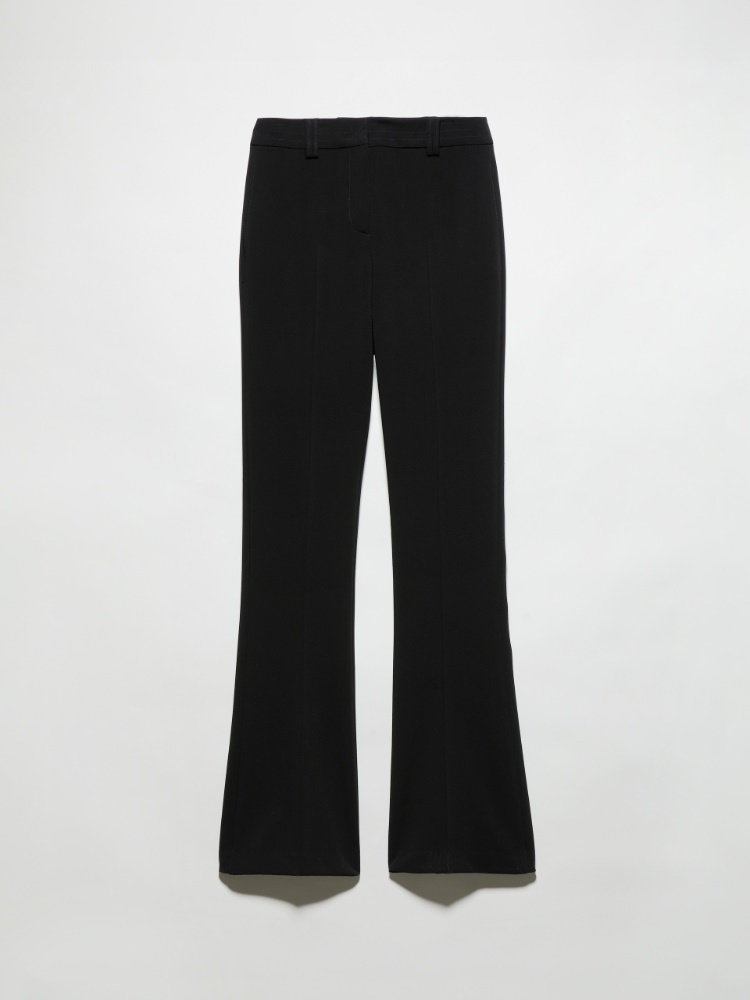 Flared technical-fabric trousers - BLACK - MAX&Co.