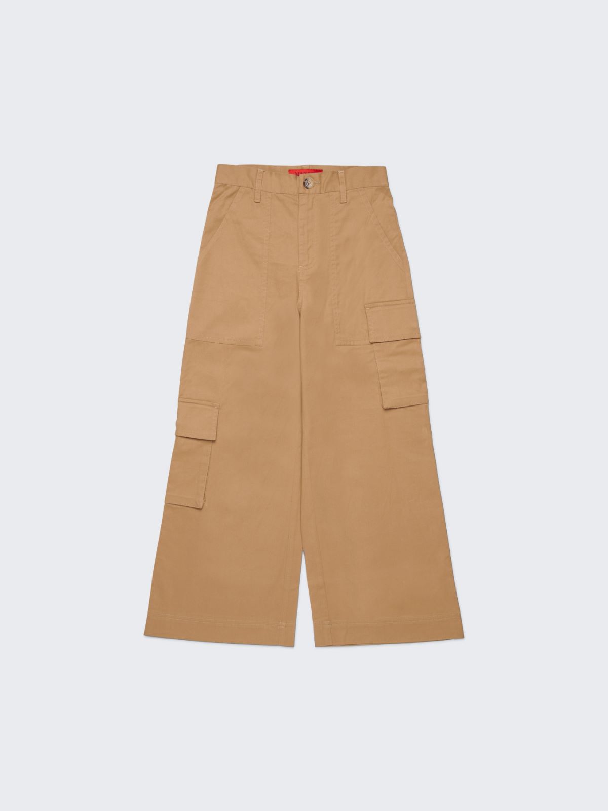 Stretch gabardine cargo pants KID - MUD - MAX&Co. - 3