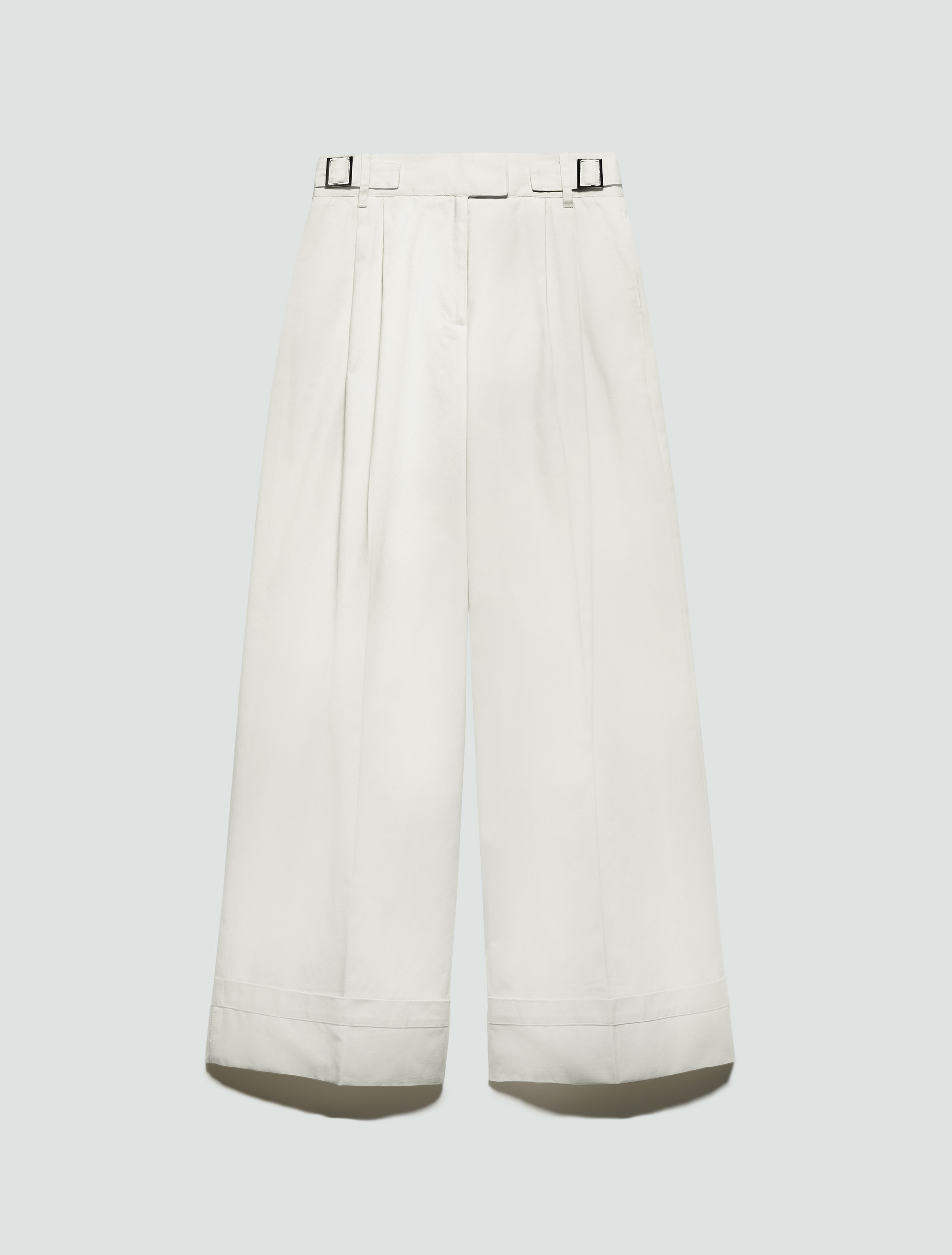 Pantalón ancho de gabardina, blanco | MAX&Co. Pantalón ancho de gabardina - BLANCO - MAX&Co. - 5