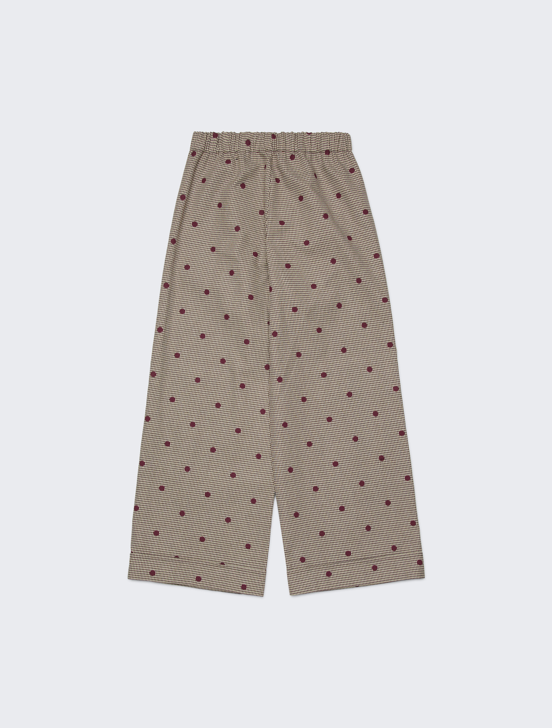 Straight pants in polka dot houndstooth KID - BROWN - MAX&Co. - 2