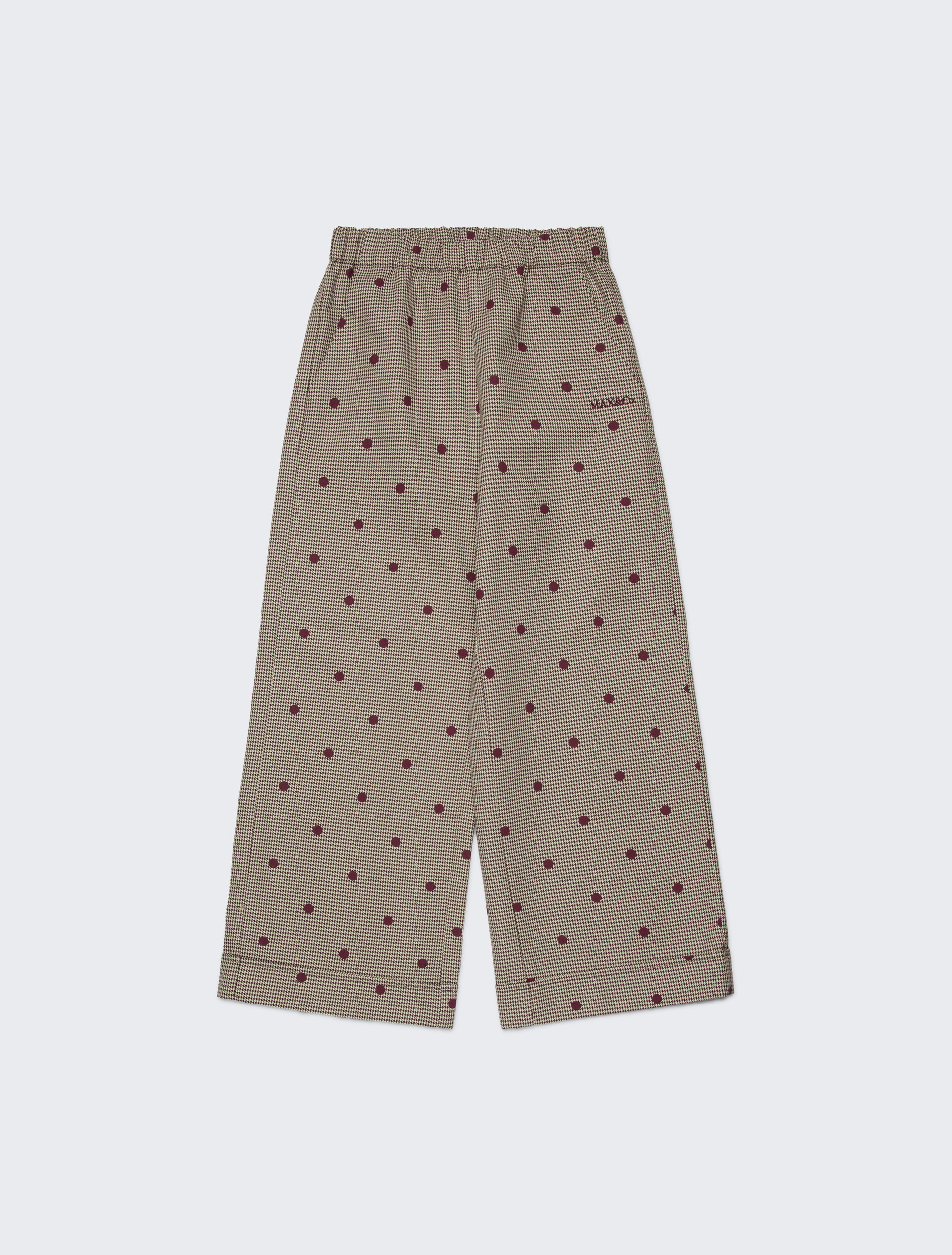 Straight pants in polka dot houndstooth KID - BROWN - MAX&Co. - 3