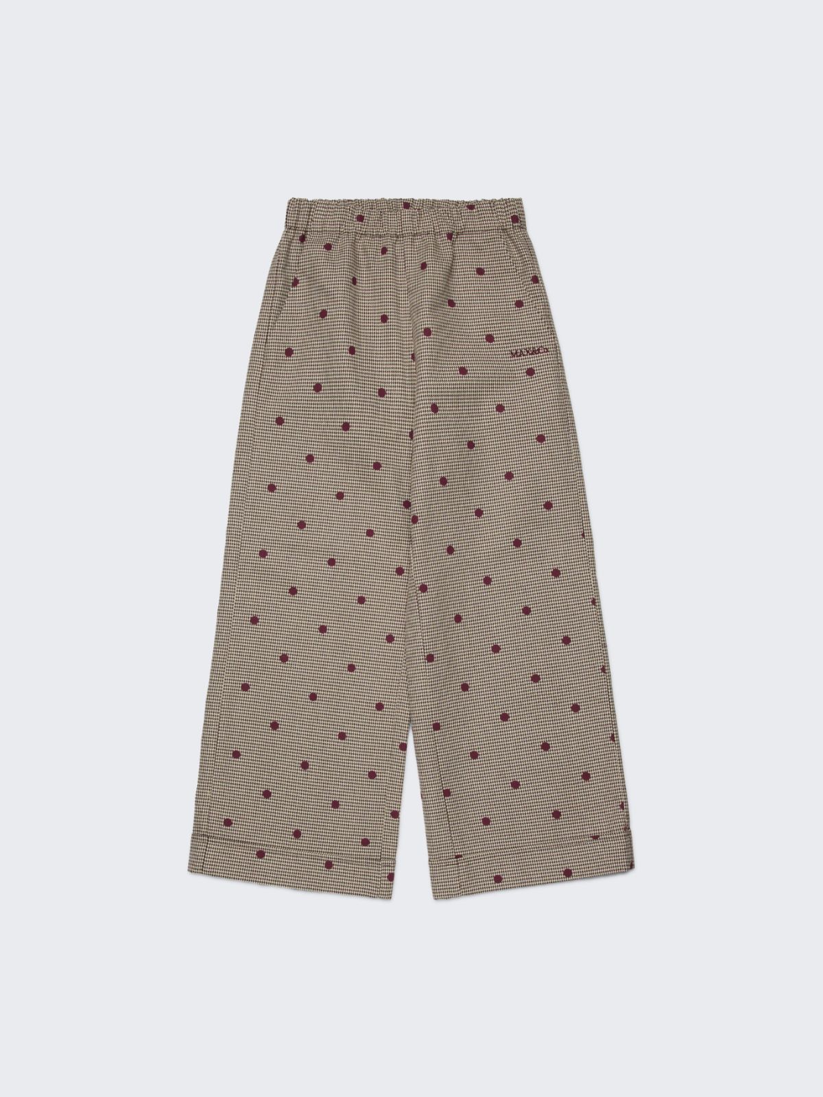 Straight pants in polka dot houndstooth KID - BROWN - MAX&Co. - 3