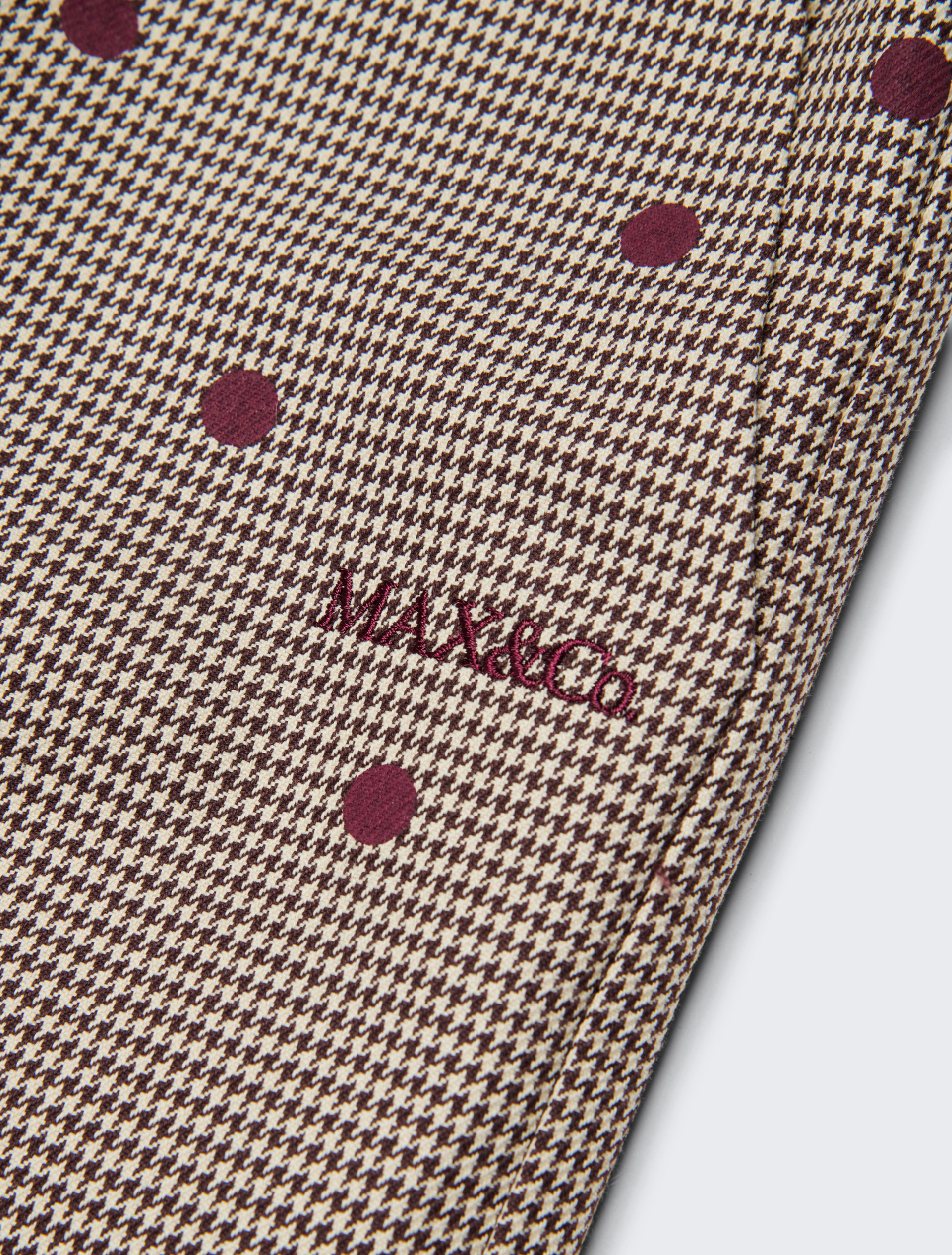 Straight pants in polka dot houndstooth KID - BROWN - MAX&Co. - 5