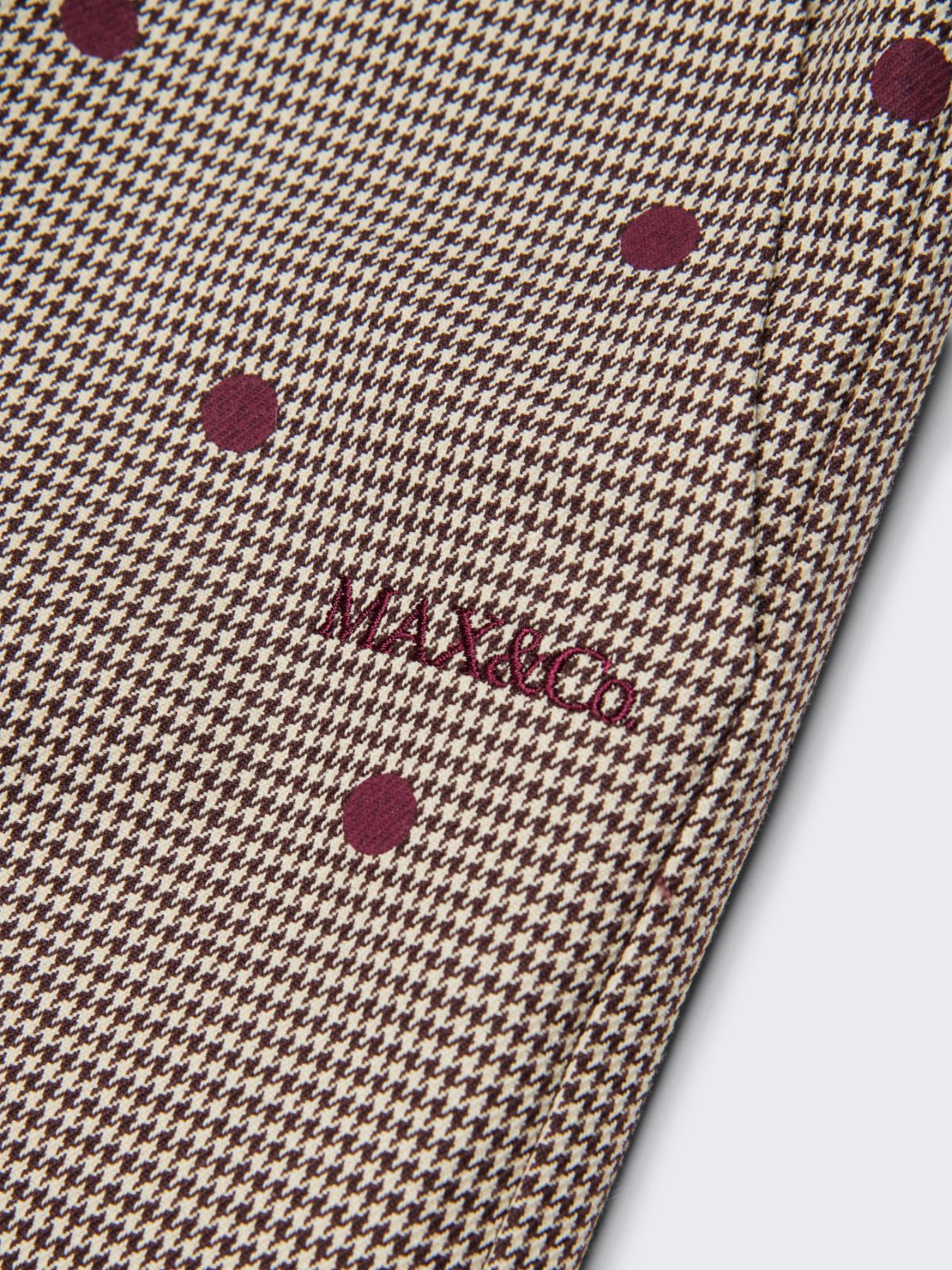 Straight pants in polka dot houndstooth KID - BROWN - MAX&Co. - 5