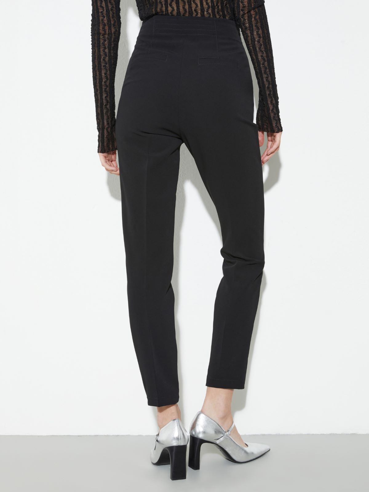 Slim-fit technical-fabric trousers - BLACK - MAX&Co. - 2
