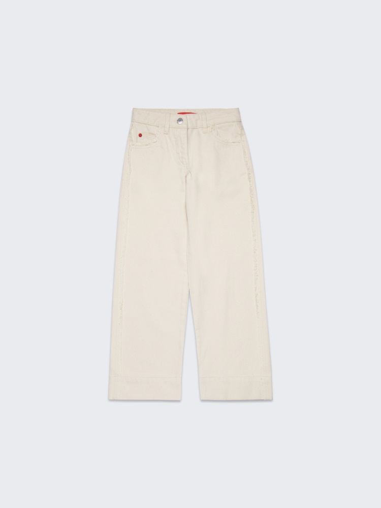 Flare jeans with raw cut details KID - CREAM - MAX&Co.