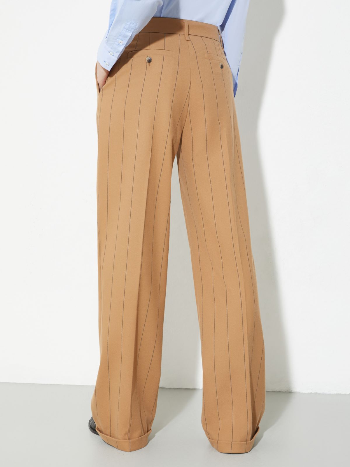 Pantalon large en flanelle - SABLE - MAX&Co. - 2