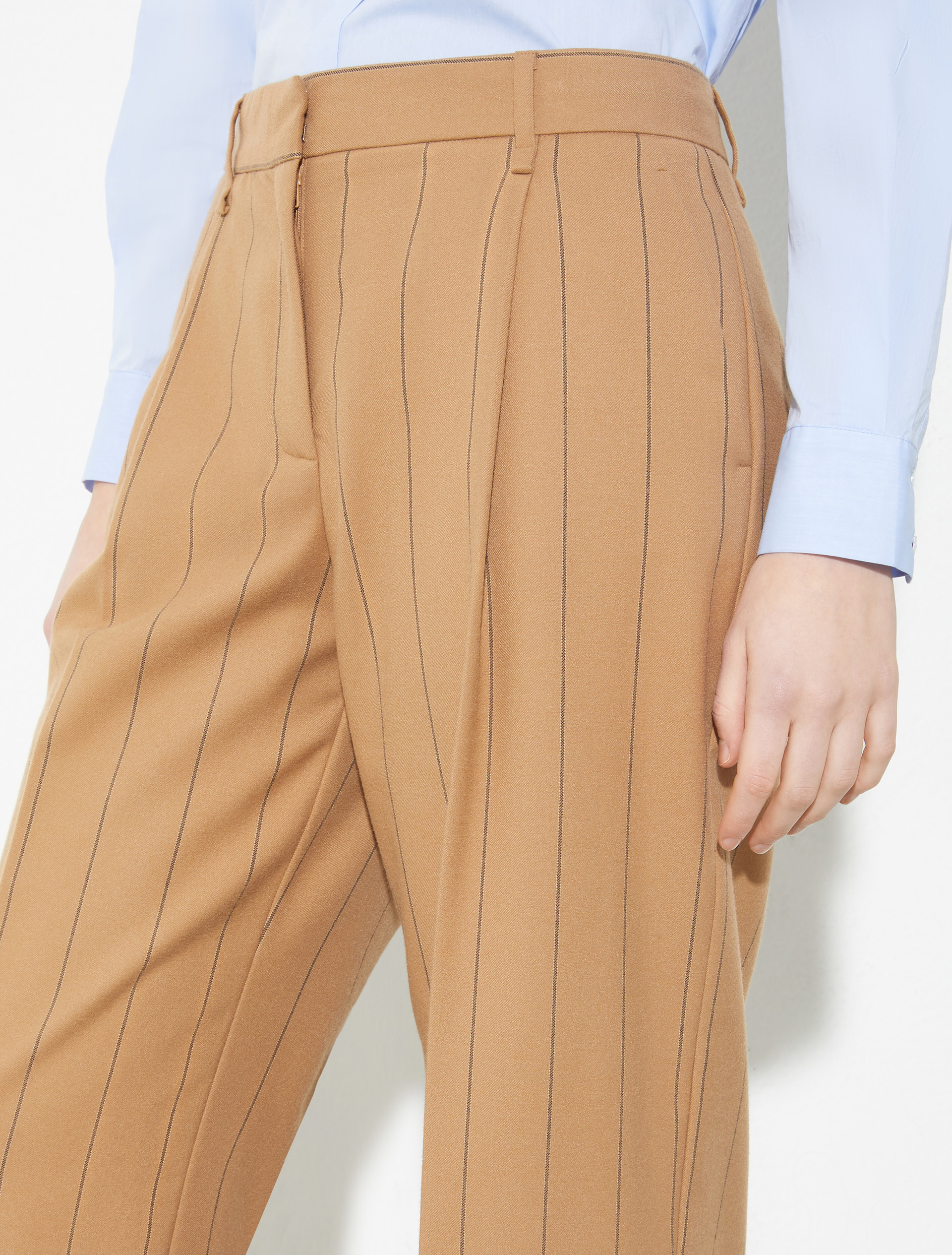 Pantalon large en flanelle - SABLE - MAX&Co. - 3