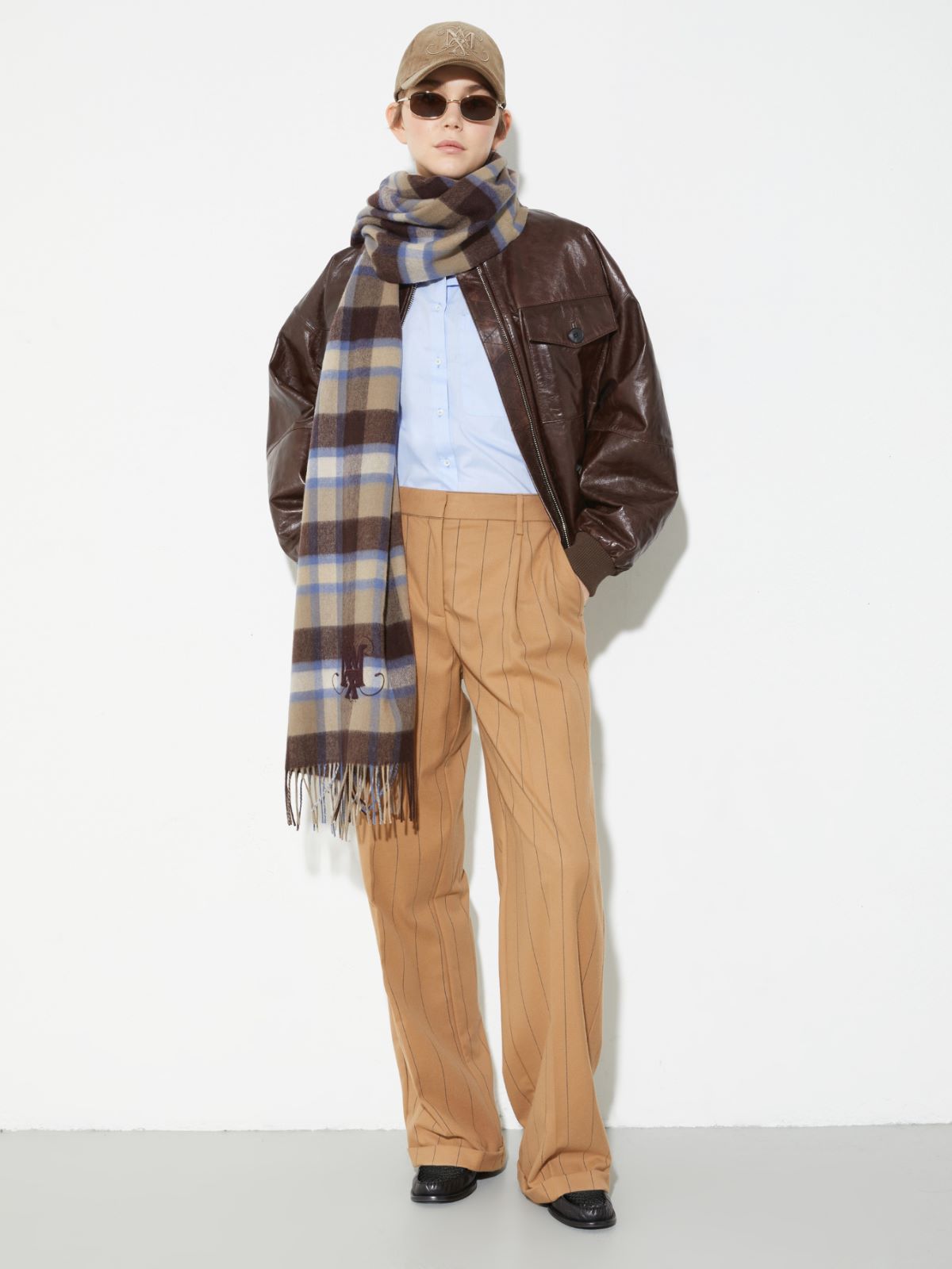 Pantalon large en flanelle - SABLE - MAX&Co. - 4