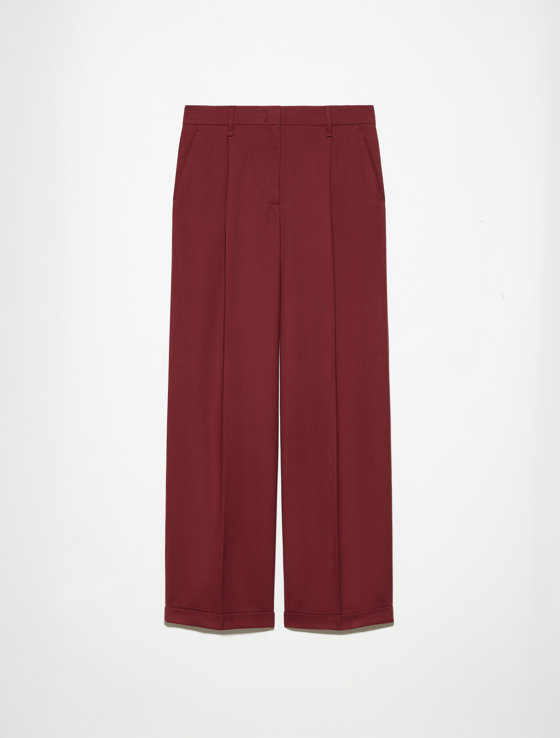 Pantalón ancho de franela, granate | MAX&Co. Pantalón ancho de franela - GRANATE - MAX&Co. - 5