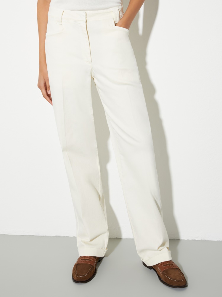 Straight cotton-drill trousers - MAX&Co.