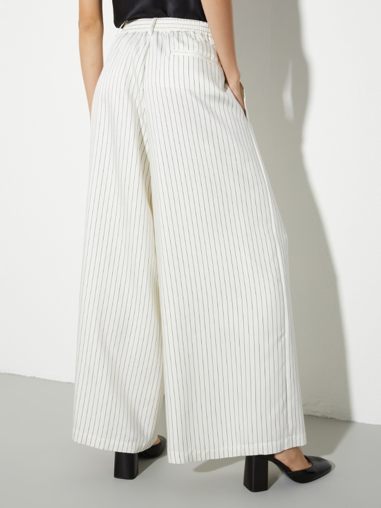 Wide pinstriped twill trousers - MAX&Co. - 2