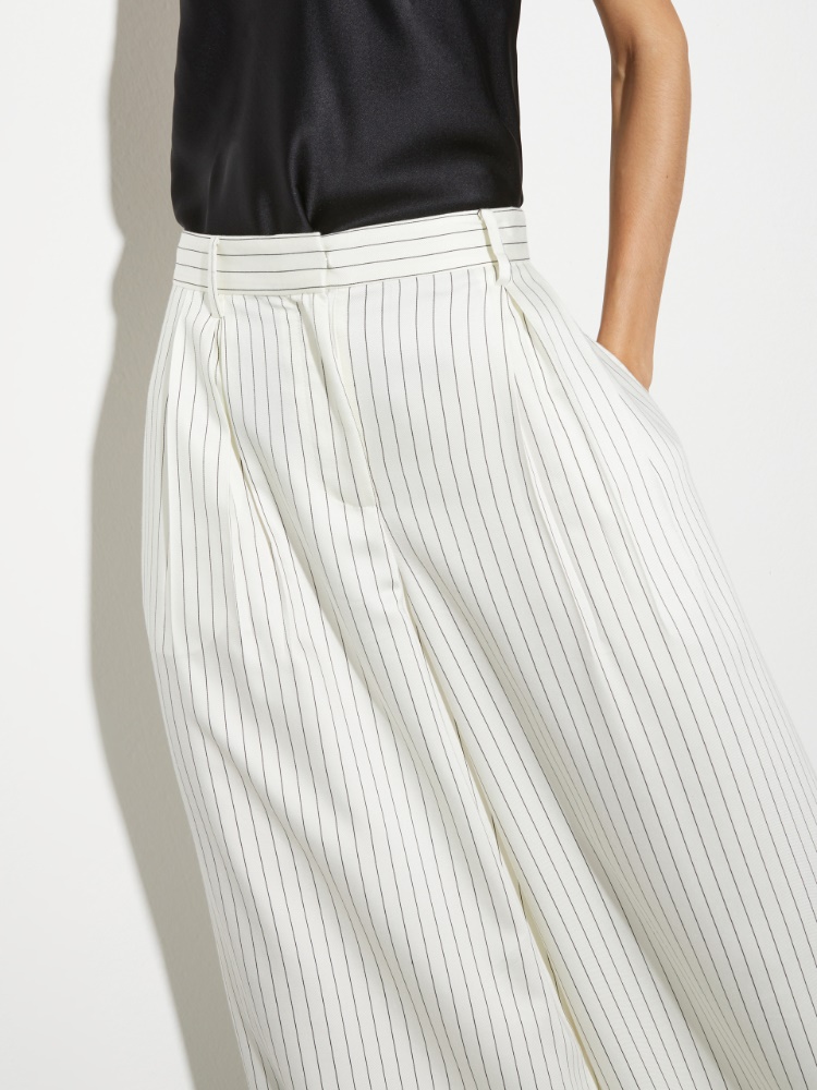 Wide pinstriped twill trousers - MAX&Co. - 3
