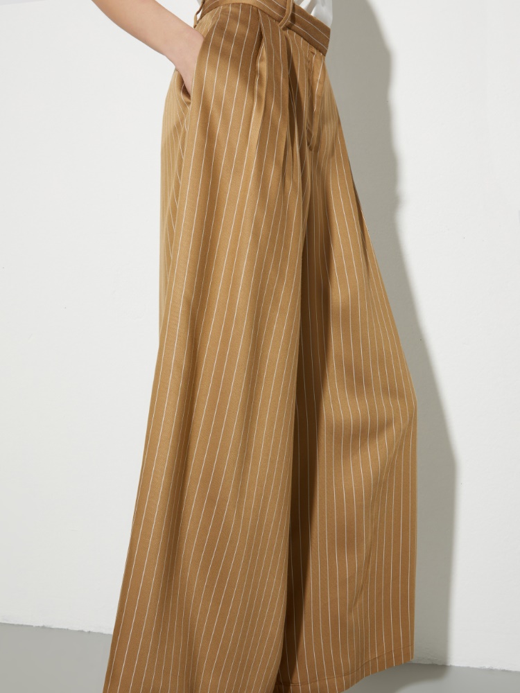Wide pinstriped twill trousers - MAX&Co. - 3