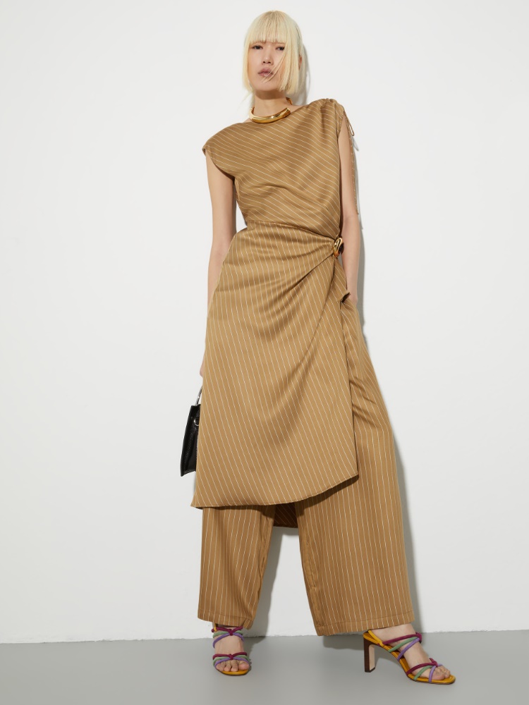 Wide pinstriped twill trousers - MAX&Co. - 4