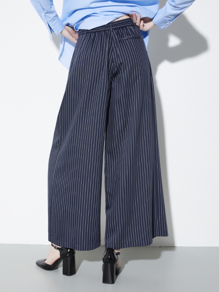 Wide pinstriped twill trousers - MAX&Co. - 2