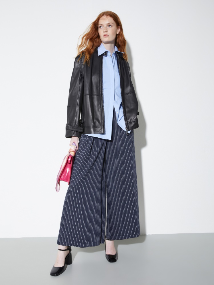 Wide pinstriped twill trousers - MAX&Co. - 4