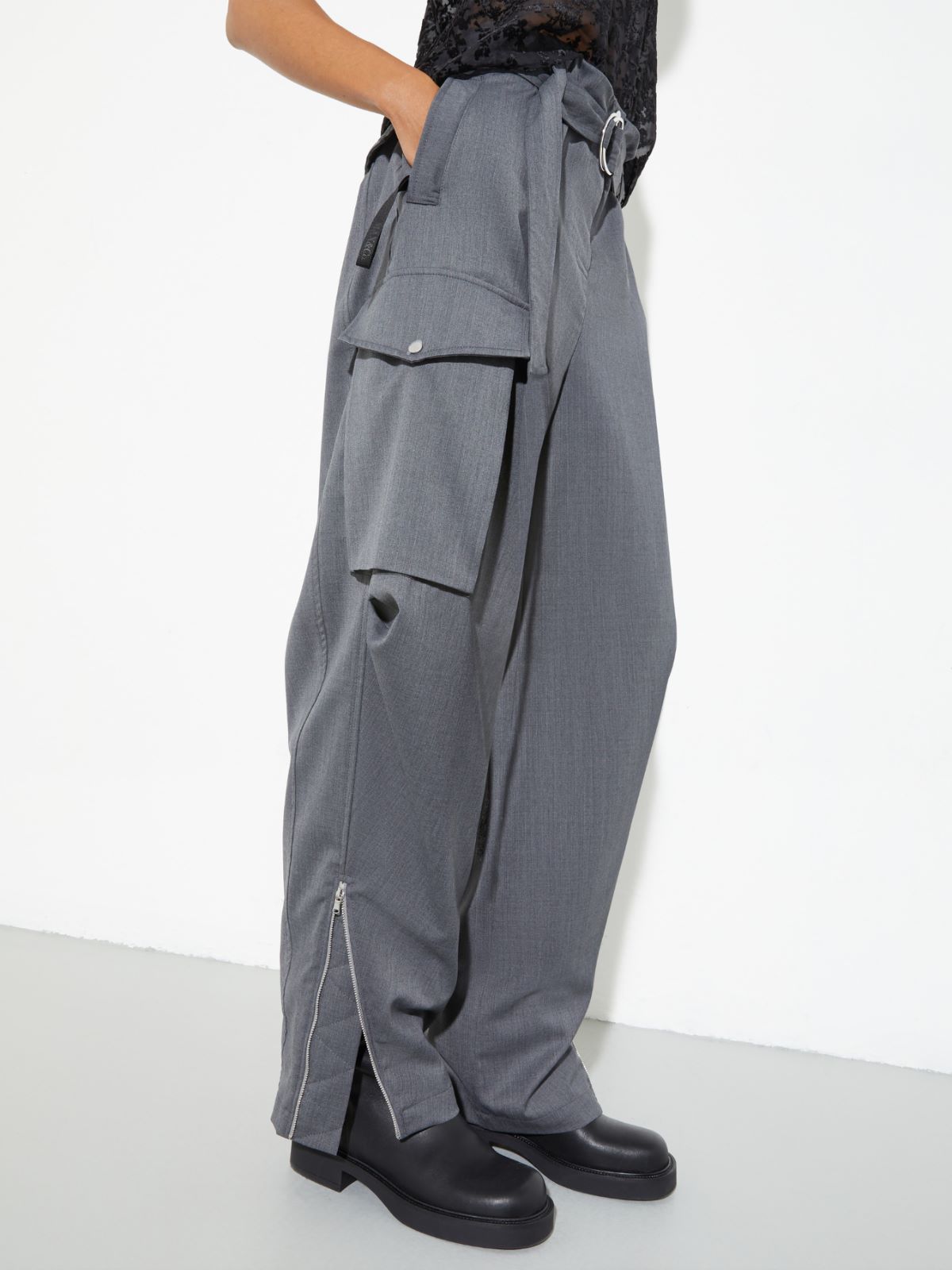 Sartorial Shifts cargo trousers - MELANGE GREY - MAX&Co. - 3