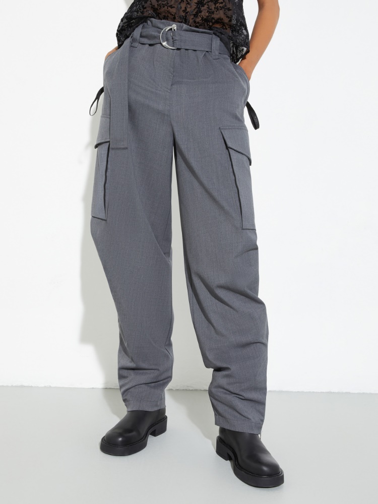 Sartorial Shifts cargo trousers - MELANGE GREY - MAX&Co.