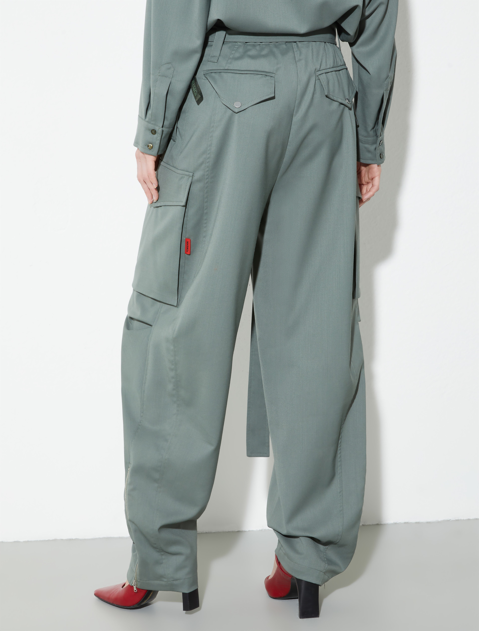 Sartorial Shifts cargo trousers, green | MAX&Co. Sartorial Shifts cargo trousers - GREEN - MAX&Co. - 2