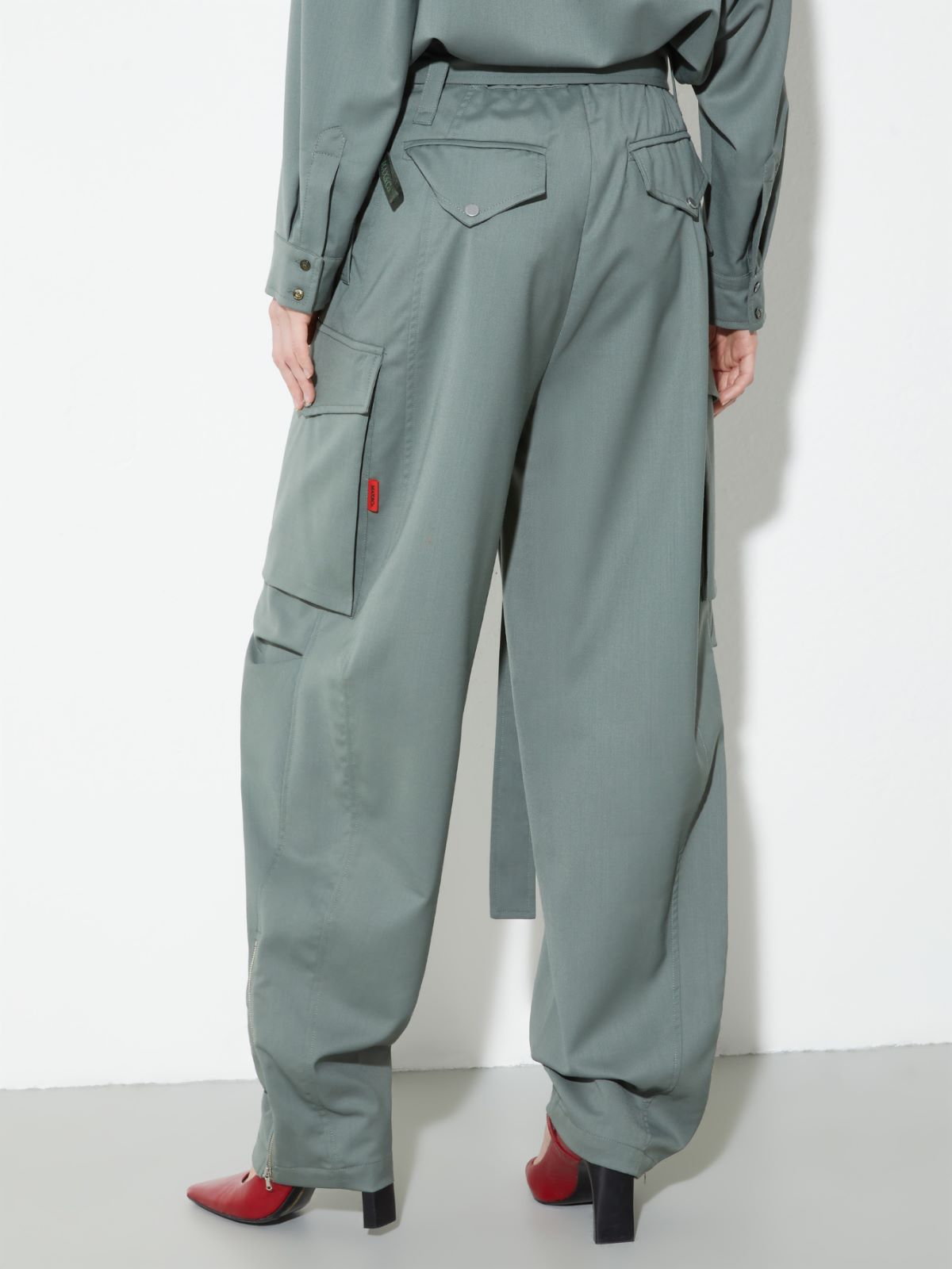 Sartorial Shifts cargo trousers - GREEN - MAX&Co. - 2