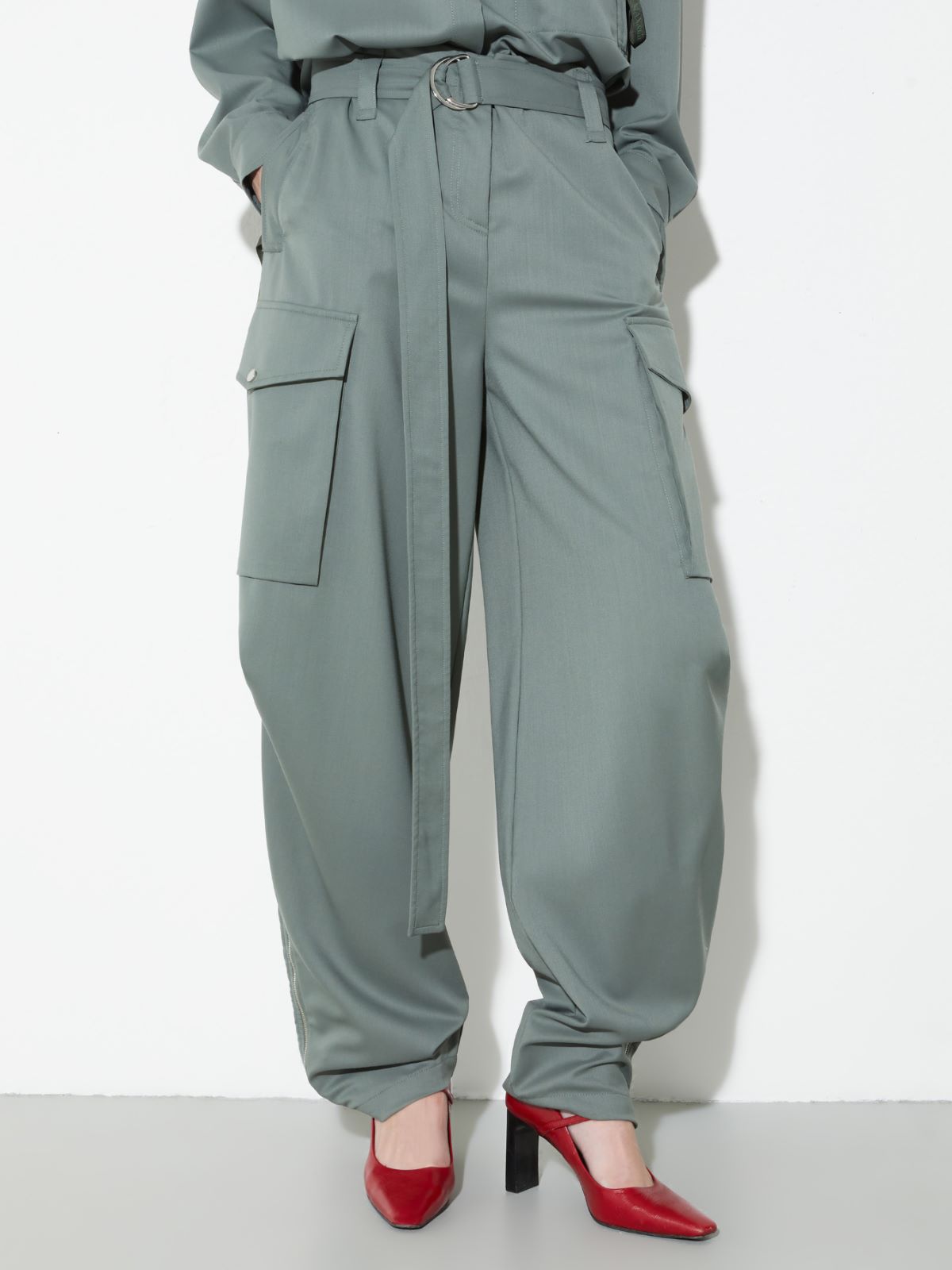 Sartorial Shifts cargo trousers - GREEN - MAX&Co.