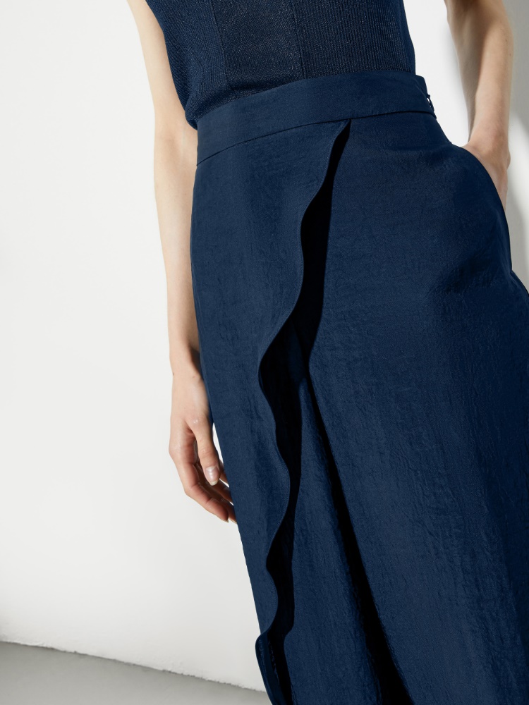 Crinkled twill sarong trousers - MAX&Co. - 3