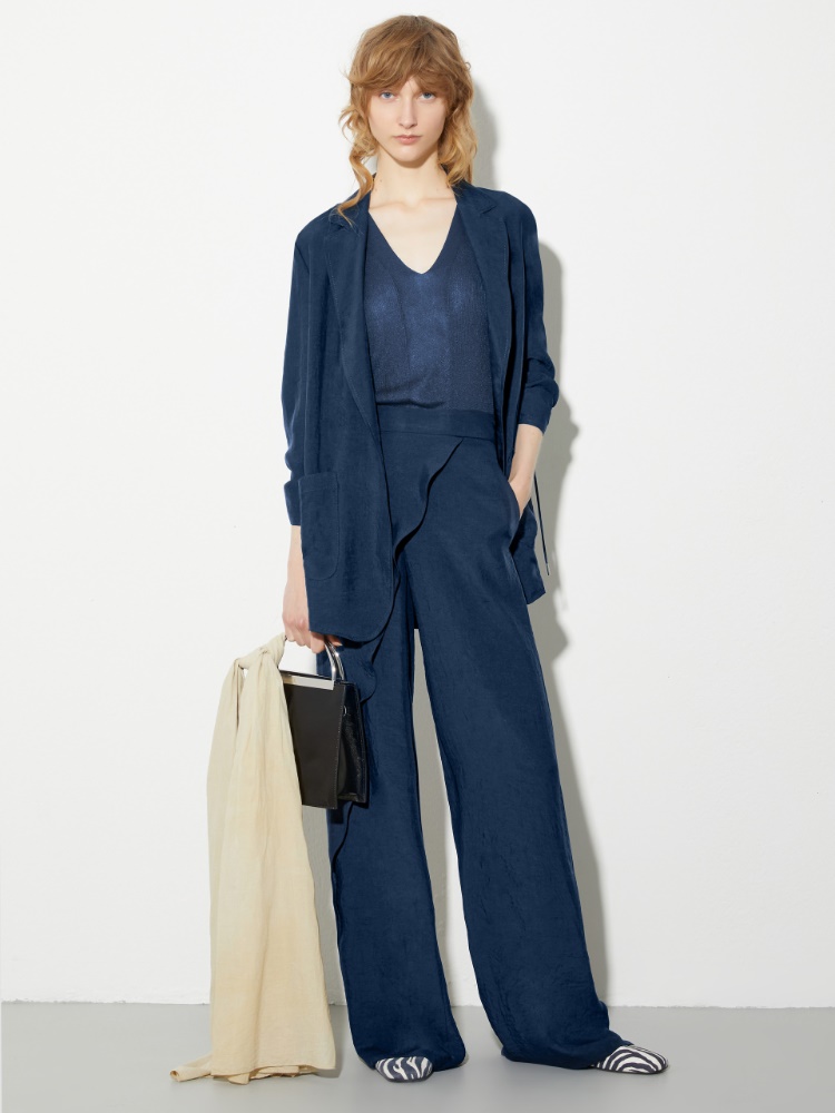 Crinkled twill sarong trousers - MAX&Co. - 4